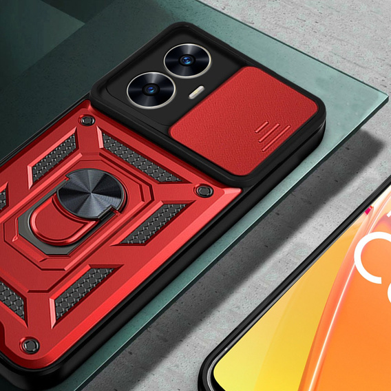 Case for Realme C55, CamShield Slide, red