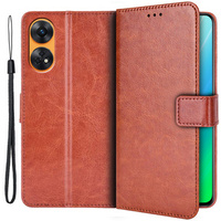 Flip case for Oppo Reno8 T, Wallet, brown