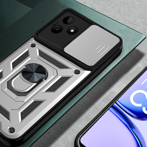 Case for Realme C53 4G, CamShield Slide, silver