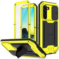 Armored case for Samsung Galaxy S22, R-JUST CamShield Slide, yellow