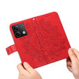 Flip case for Xiaomi Redmi Note 13 5G, Mandala, red