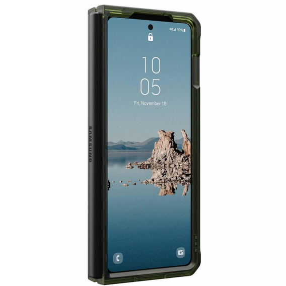 Urban Armor Gear Case for Galaxy Z Fold 5 5G, Plyo MagSafe, transparent / green