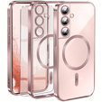 Case for Samsung Galaxy S22, Electro MagSafe, pink rose gold + Screen Glass
