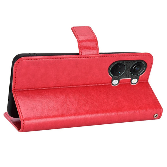 Flip case for OnePlus Nord 3 5G, Crazy Horse Wallet, red