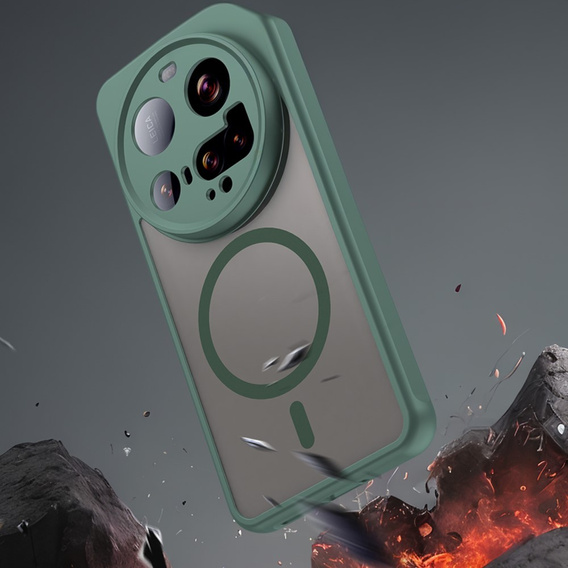 Case for Xiaomi 15 Ultra, for MagSafe, ERBORD Matt Case, green