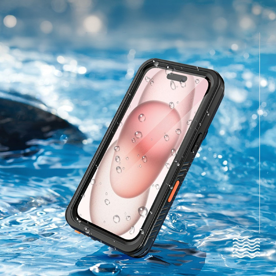 IP68 Waterproof Case for iPhone 16, black