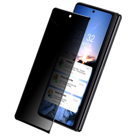 IMAK Privacy Tempered Glass for Samsung Galaxy Z Fold4 5G - Black