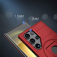Case for Samsung Galaxy S24 Ultra, Military Magnet, for MagSafe, red