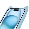 Case for iPhone 15, for MagSafe, Cute Cat, blue + Screen Glass