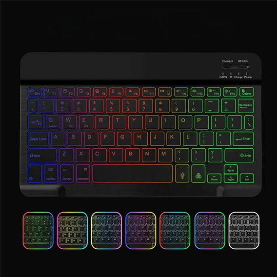 Case + keyboard Apple iPad Pro 11" 5 gen. 2024, Leather Pen Slot TouchPad, black