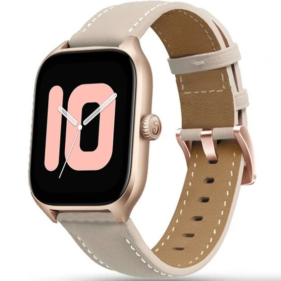 Universal Leather Strap 20mm, Beige