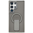 Case for Samsung Galaxy S25 Ultra, Kickstand Matt Case, for MagSafe, gray + Screen protector