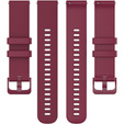Silicone strap for 18mm do Garmin Vivomove 3S / Vivoactive 4S, Wine Red