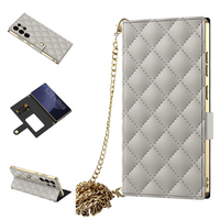 Flip case for Samsung Galaxy S25 Ultra, GKK Mirror Wallet, titanium grey