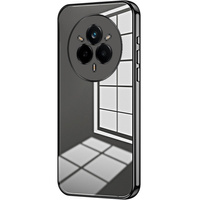 The case for Realme 14 Pro+ 5G, Electroplating Frame, transparent / black