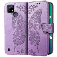Flip case for Realme C21Y / C25Y, Butterfly, purple