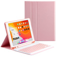 Case + keyboard iPad 10.2 7/8/9 gen 2019/2020/2021, Keyboard Cover Pen Slot, pink rose gold