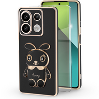 Case for Xiaomi Redmi Note 13 Pro 5G, Rabbit, black + 9H Tempered Glass