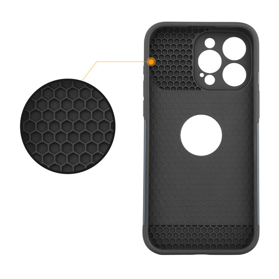 Case for iPhone 15 Pro, ERBORD MagProtect Slide Camera, titanium blue