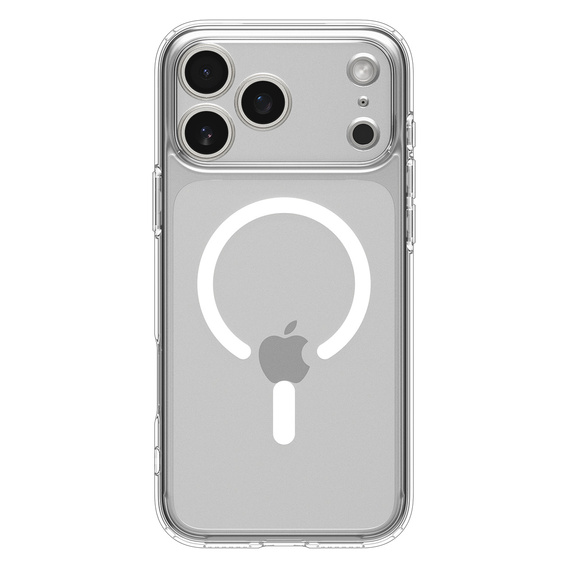 Spigen Ultra Hybrid MagSafe case for iPhone 17 Pro, Clear / White