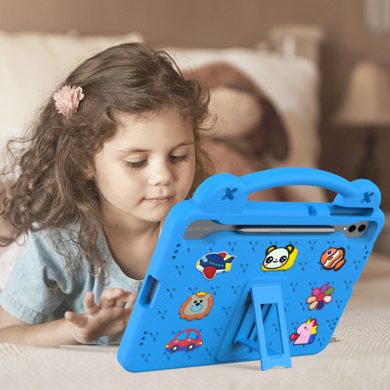 Children's case for Samsung Galaxy Tab S10+ Plus, Cute Patterns, with stand, blue