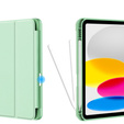 Case for iPad 10.9 2022 10 Gen, Smart Pencil, with space for stylus, green