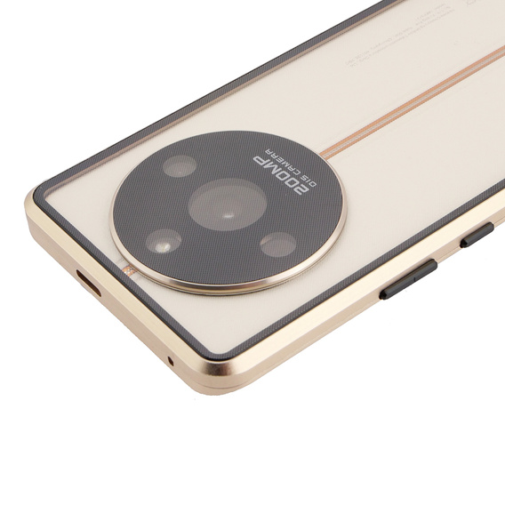 Case for Realme 11 Pro 5G / Pro+ 5G, Magnetic Dual Glass, gold