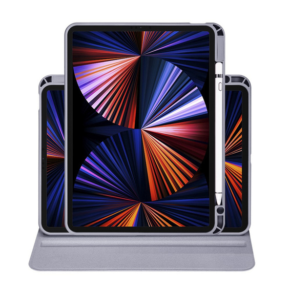 Case for iPad Pro 11" 2022/2021/2020 (4/3/2 gen.), with stylus space, 360° rotatable, purple