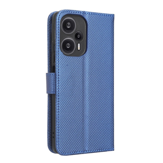Flip case for Poco F5 5G, Wallet Smart Magnet, blue