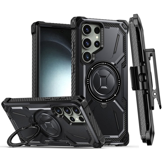 Case for Samsung Galaxy S23 Ultra, Heavy Duty Ring, black