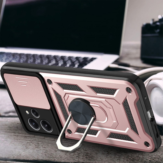 Case for Xiaomi Redmi 12, CamShield Slide, pink rose gold