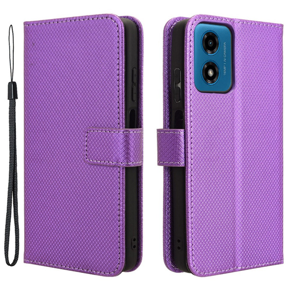 Flip case for Motorola Moto G24 / G24 Power / G04, Wallet Smart Magnet, purple