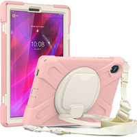 Children's case for Lenovo Tab M10 Plus TB-X606F, armored with strap, pink