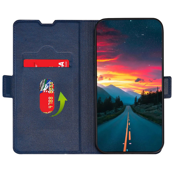 Flip case for Motorola Moto G22, Magnetic Clasp, dark blue