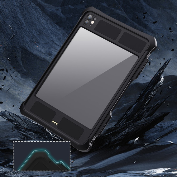 SHELLBOX IP68 Waterproof Case for Apple iPad Pro 11" 5 gen. 2024, black
