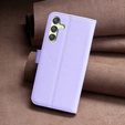 Flip case for Samsung Galaxy A25 5G, BINFEN Wallet, purple + 9H glass
