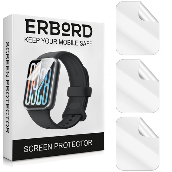 3x ERBORD hydrogel film for Xiaomi Smart Band 9 Pro