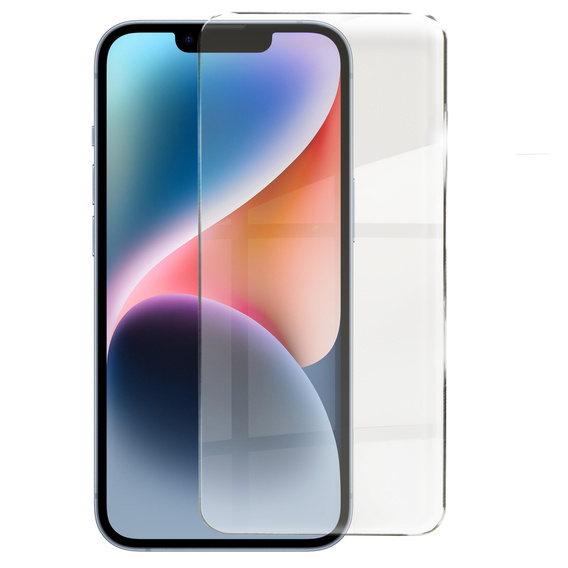 Case for iPhone 14, for MagSafe, ERBORD Matt Case, blue + Screen Glass