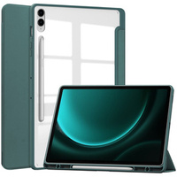 Case for Samsung Galaxy Tab S9 FE+ Plus, Smartcase Hybrid, with stylus space, green