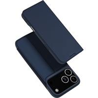 Dux Ducis case for iPhone 17 Pro Max, Skin Pro, with flap, with card slot, navy blue