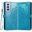Flip case for Oppo Reno 12 Pro, Mandala, blue
