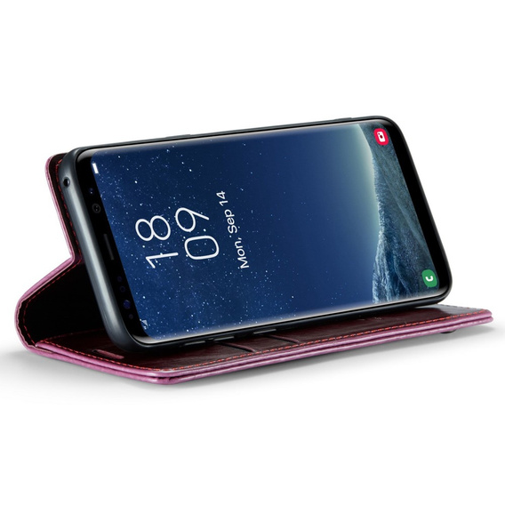 CASEME flip case for Samsung Galaxy S8, Waxy Textured, red