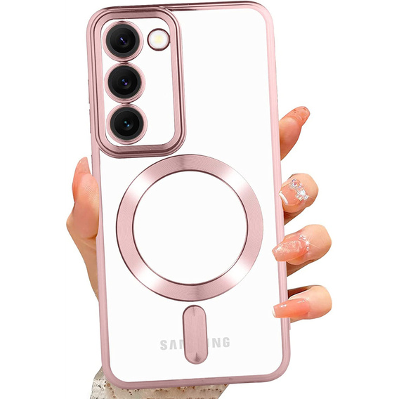 Case for Samsung Galaxy S23, Electro MagSafe, pink rose gold + Screen Glass
