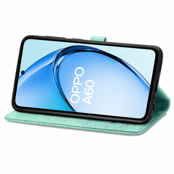 Flip case for Oppo A60, Mandala, green