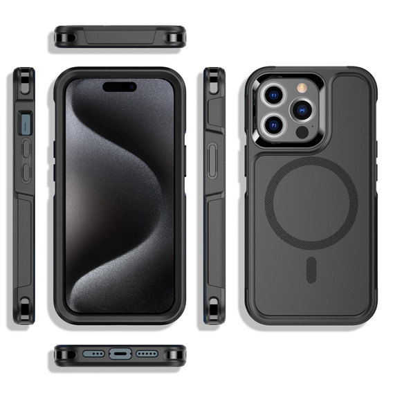 Case for iPhone 15 Pro Max, MagForce MagSafe, black