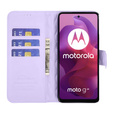 Flip case for Motorola Moto G24 / G24 Power / G04, Rhombus Crossbody Leather, purple