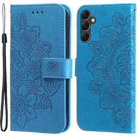 Flip case for Samsung Galaxy A14 4G/5G, Mandala Flower, blue