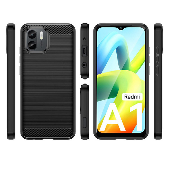 Case for Xiaomi Redmi A1 4G / A2 4G, Carbon, black