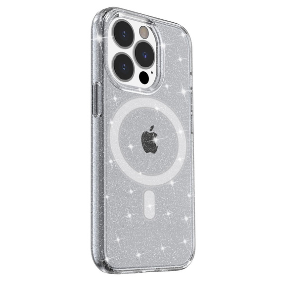 Case for iPhone 14 Pro, Dropproof MagSafe Glitter, black