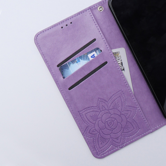 Flip case for Xiaomi 13T / 13T Pro, Butterfly, purple